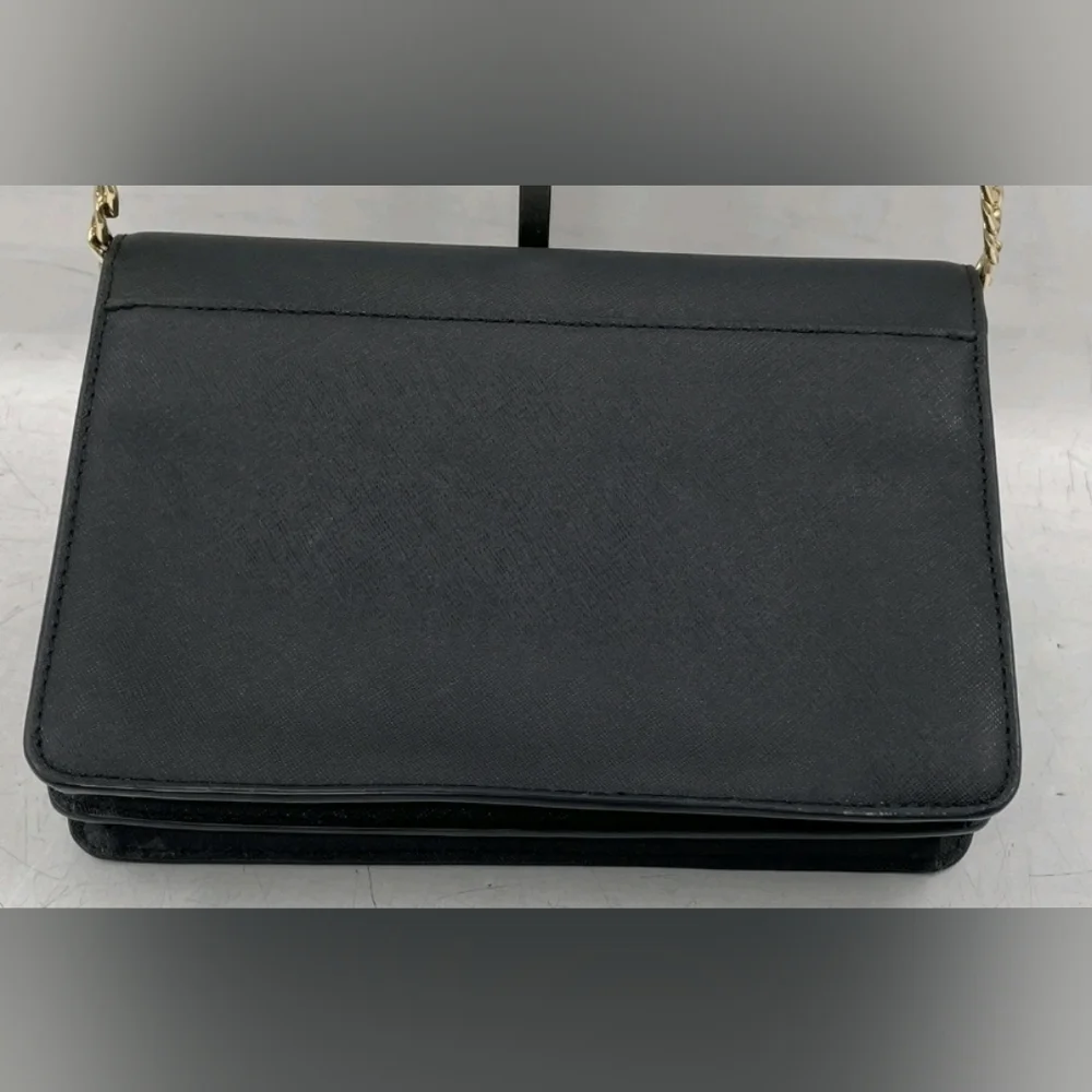 Michael Kors Black Saffiano Leather Crossbody Bag.